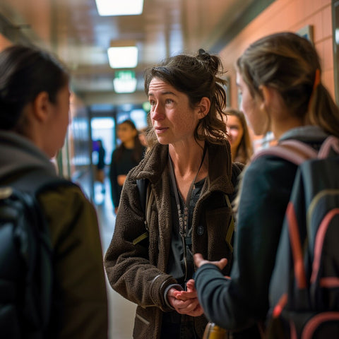 dialogo con estudiantes, conversaciones abiertas, salud menstrual